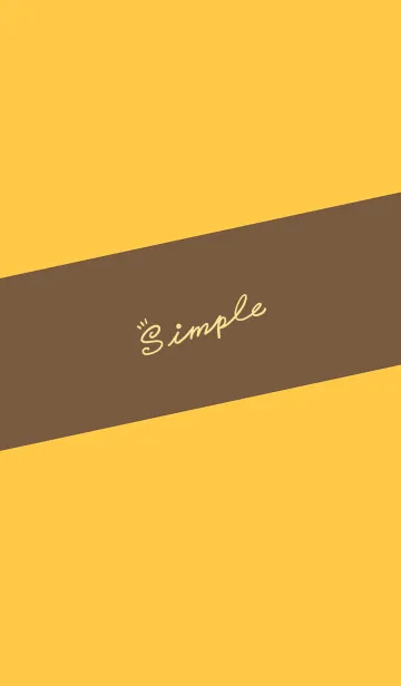 [LINE着せ替え] Simple Lines J-Brown (Ye3)の画像1