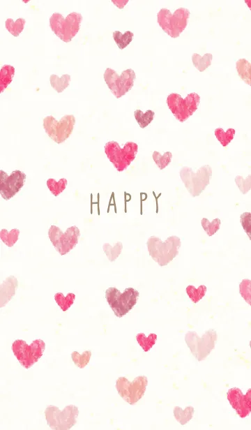 [LINE着せ替え] かわいい ハート 水彩6の画像1