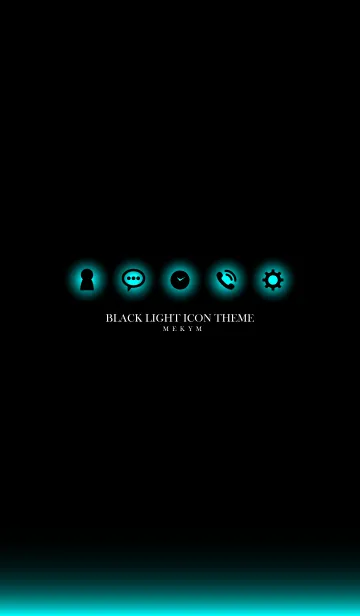 [LINE着せ替え] BLACK LIGHT ICON THEME-MEKYM 37の画像1