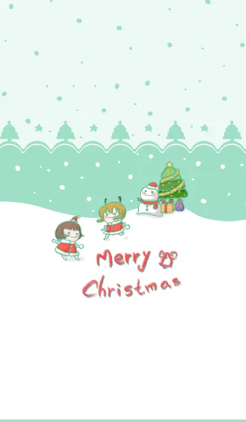 [LINE着せ替え] Christmas Carnival - Light Green (gr5)の画像1