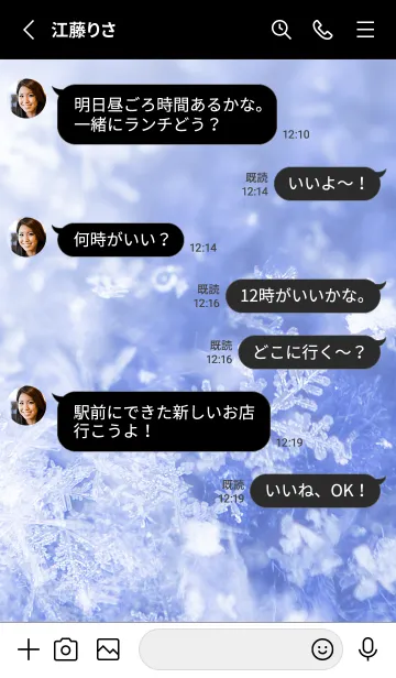 [LINE着せ替え] 雪の結晶 #13の画像3