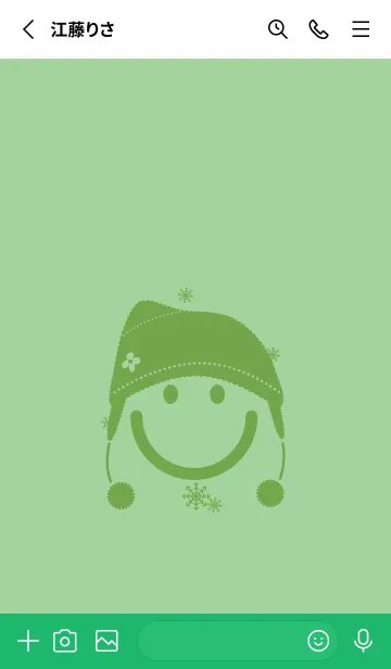 [LINE着せ替え] スマイル＆ニット帽 スプラウトの画像2