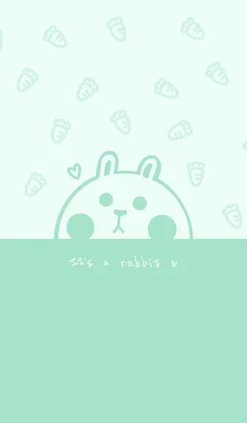 [LINE着せ替え] Bunny and Carrot J-Mint Green (Gr5)の画像1