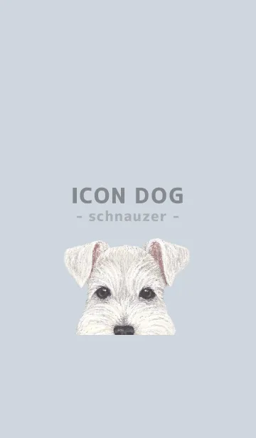 [LINE着せ替え] ICON DOG - シュナウザー - PASTEL BL/02の画像1