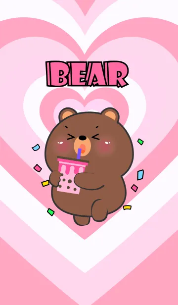 [LINE着せ替え] Bear Like Pink Color Theme (JP)の画像1