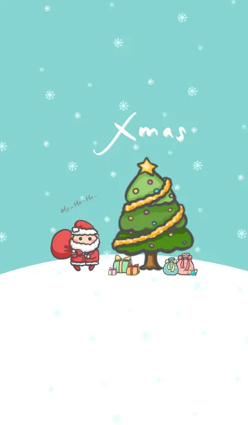 [LINE着せ替え] Happy Christmas Day J-Blue (Gr9)の画像1