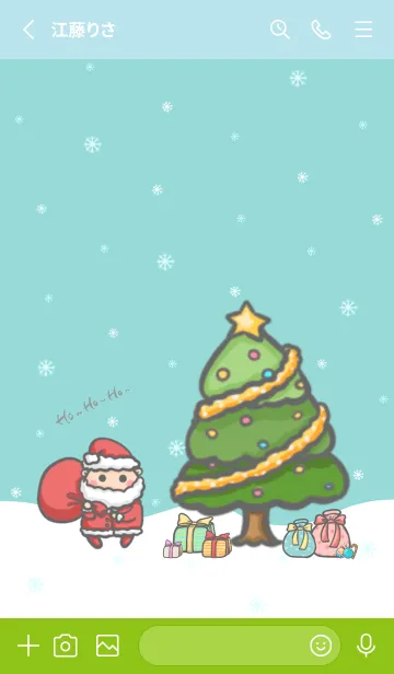 [LINE着せ替え] Happy Christmas Day J-Blue (Gr9)の画像2