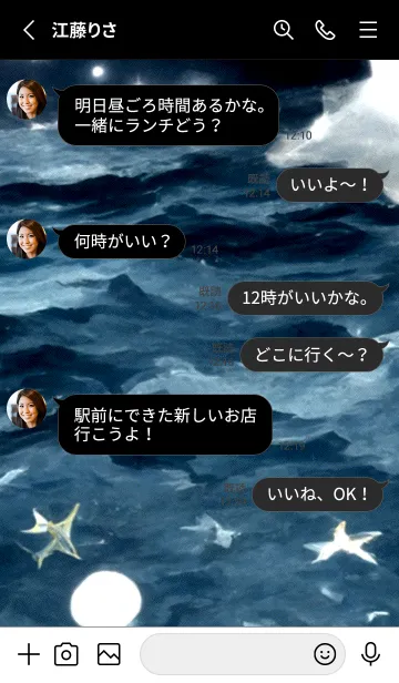 [LINE着せ替え] 夜の月 月の海 #DkBD_27。の画像3