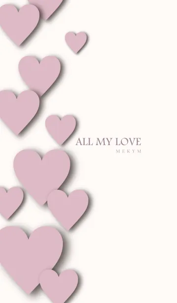 [LINE着せ替え] ALL MY LOVE DUSKYPINK HEART-MEKYM 15の画像1