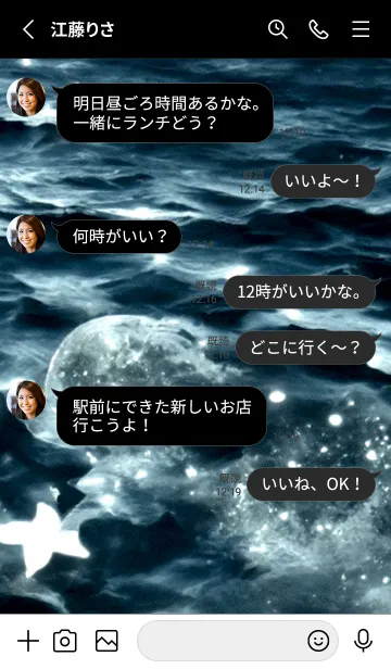 [LINE着せ替え] 夜の月 月の海 #DlE_25。の画像3