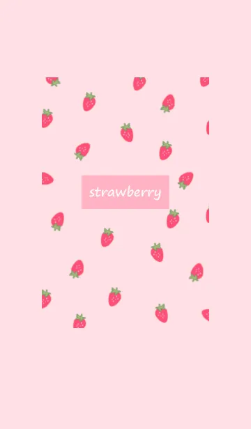 [LINE着せ替え] strawberry_pattern (pink2)の画像1