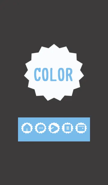 [LINE着せ替え] blue color M15の画像1