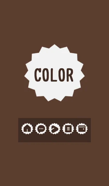 [LINE着せ替え] brown color M11の画像1