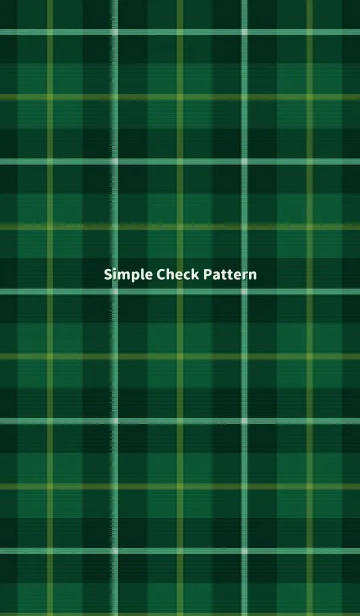 [LINE着せ替え] Simple Check Pattern[Dark Green]の画像1