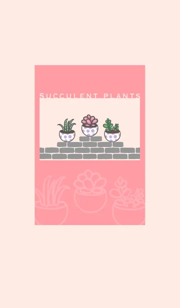 [LINE着せ替え] Succulents J-Baby Red (Pi2)の画像1