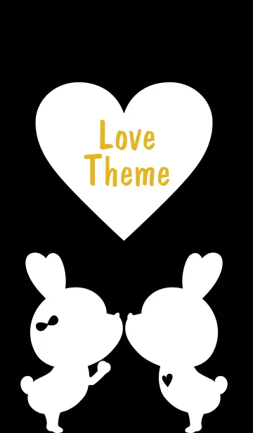 [LINE着せ替え] LOVE THEME Black and White 80の画像1