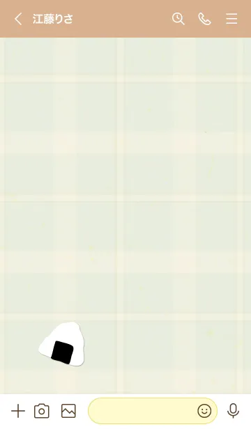 [LINE着せ替え] チェック柄 おにぎり30の画像2