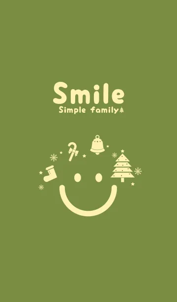 [LINE着せ替え] スマイル＆クリスマスツリー 草色の画像1
