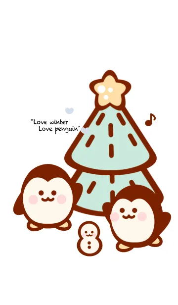 [LINE着せ替え] Penguin in winter 7 :)の画像1