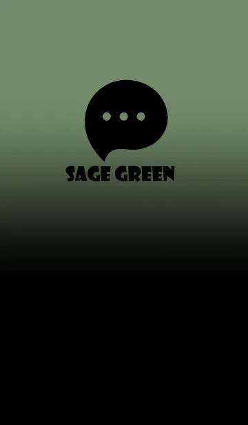 [LINE着せ替え] Black & Sage Green Theme V3 (JP)の画像1