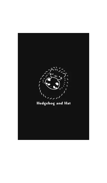 [LINE着せ替え] ハリネズミと帽子 -パンダ- ブラックの画像1