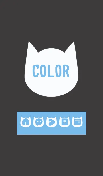 [LINE着せ替え] blue color N15の画像1