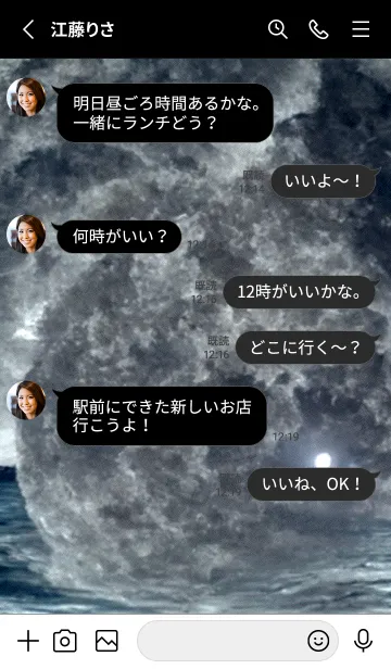 [LINE着せ替え] 夜の月 月の海 #DlH_21。の画像3