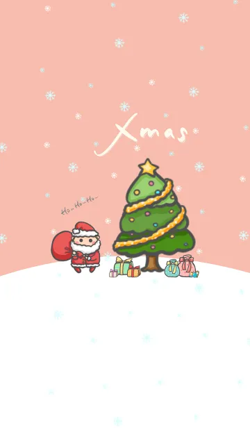 [LINE着せ替え] Happy Christmas Day J-Red Orange (Be4)の画像1