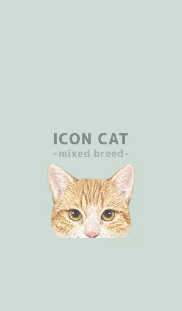 [LINE着せ替え] ICON CAT - ミックス - PASTEL GR/17の画像1
