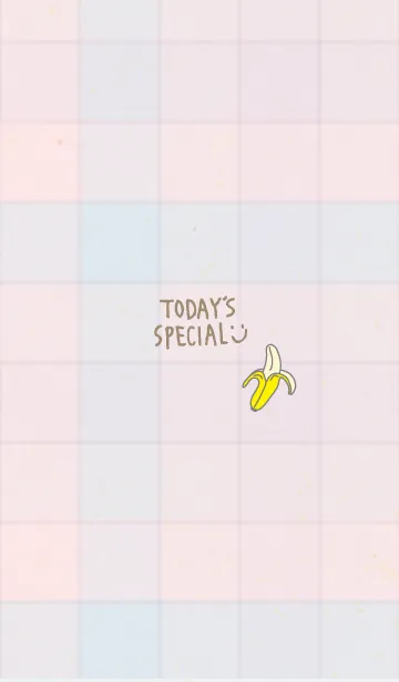 [LINE着せ替え] チェック柄 バナナ20の画像1