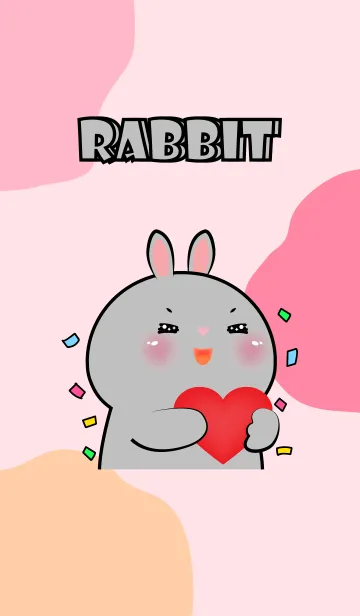 [LINE着せ替え] InLove Grey Rabbit Theme (JP)の画像1