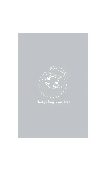 [LINE着せ替え] ハリネズミと帽子 -パンダ- グレーの画像1