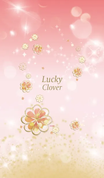 [LINE着せ替え] ピンク : Lucky cloverの画像1