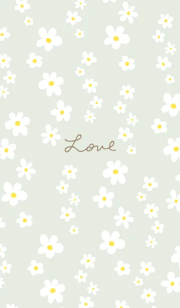 [LINE着せ替え] 白い花なみなみ2の画像1