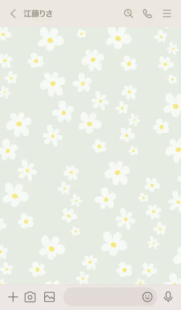 [LINE着せ替え] 白い花なみなみ2の画像2