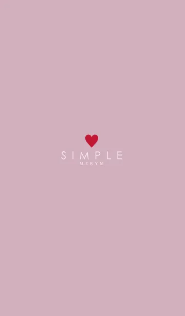 [LINE着せ替え] DUSKY PINK - SIMPLE HEART 17の画像1