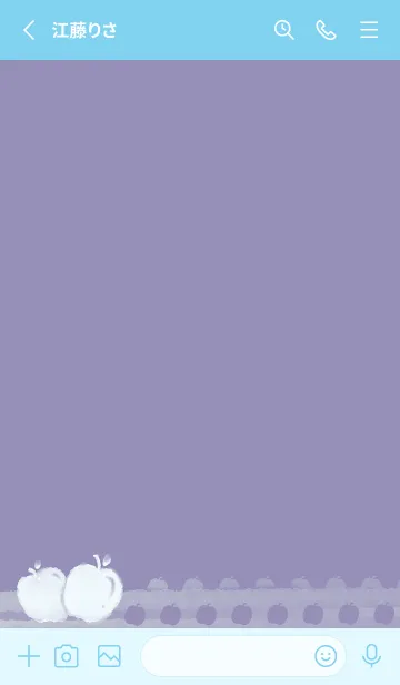 [LINE着せ替え] Smudge Apple J-Purple (Bl3)の画像2