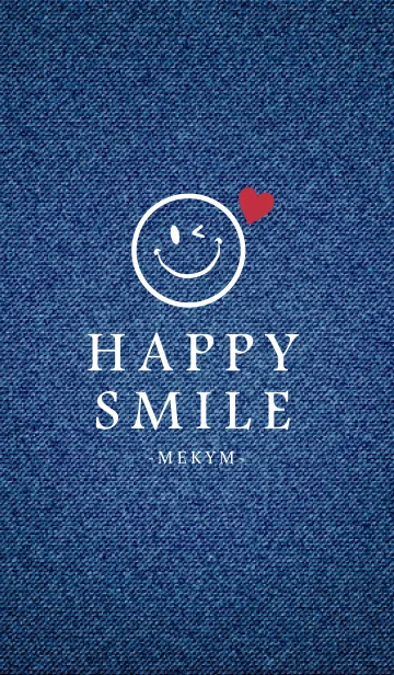 [LINE着せ替え] HAPPY SMILE DENIM HEART-MEKYM 16の画像1