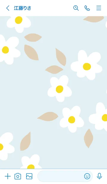 [LINE着せ替え] 白い花の輪26の画像2