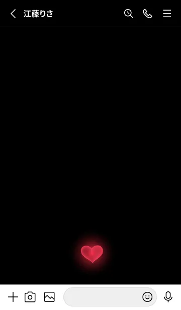 [LINE着せ替え] HEART LIGHT-BLACK 12の画像2