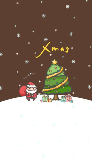 [LINE着せ替え] Happy Christmas Day J-Cocoa Brown (Br1)の画像1