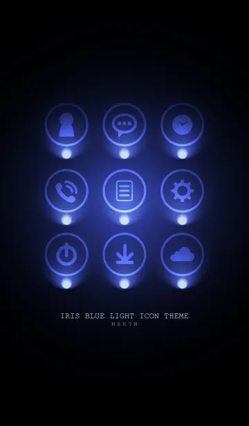 [LINE着せ替え] IRIS BLUE LIGHT ICON THEME 2の画像1