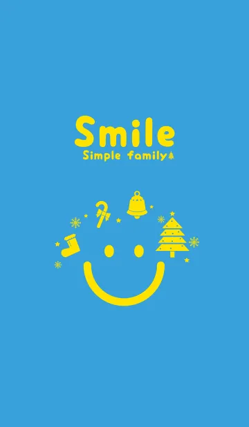 [LINE着せ替え] スマイル＆クリスマスツリー 露草の画像1