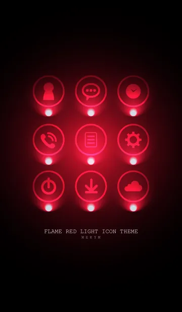 [LINE着せ替え] FLAME RED LIGHT ICON THEME 2の画像1