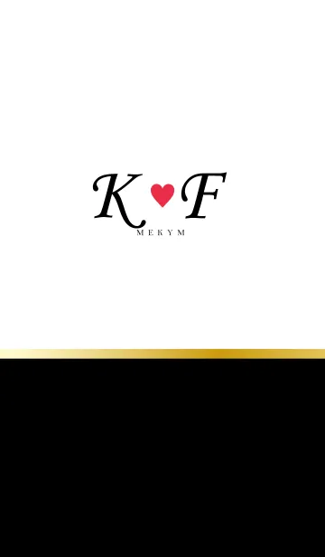 [LINE着せ替え] LOVE-INITIAL K&F イニシャル 7の画像1