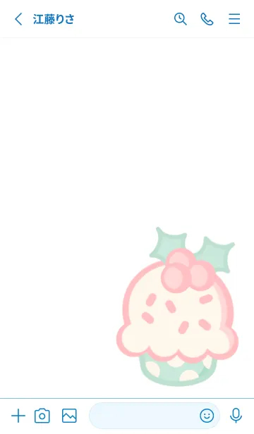 [LINE着せ替え] Pastel Christmas theme 4 :)の画像2