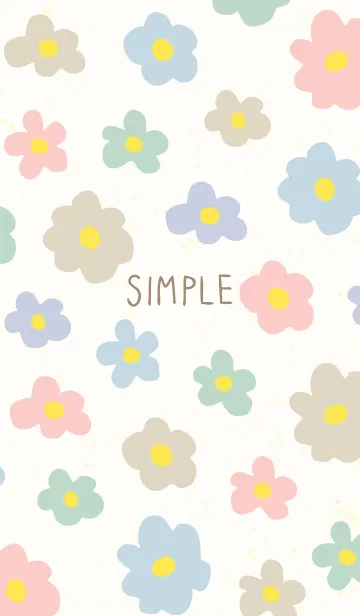 [LINE着せ替え] 北欧風 お花カラフルの画像1