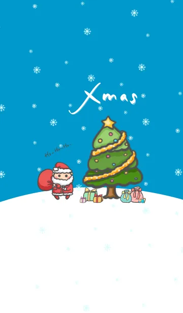 [LINE着せ替え] Happy Christmas Day J-Indigo (Bl2)の画像1