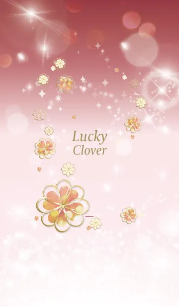 [LINE着せ替え] ボルドー : Lucky cloverの画像1