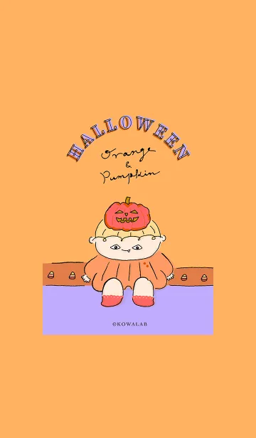 [LINE着せ替え] Amor x Halloween | Orange & Pumpkin Jの画像1